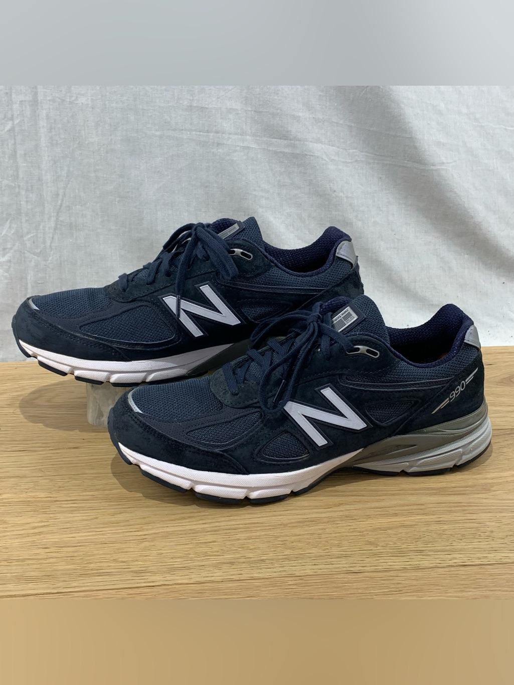 New Balance 990v4 Men's Size 11d Blue Suede Athletic Shoes Made In Usa
